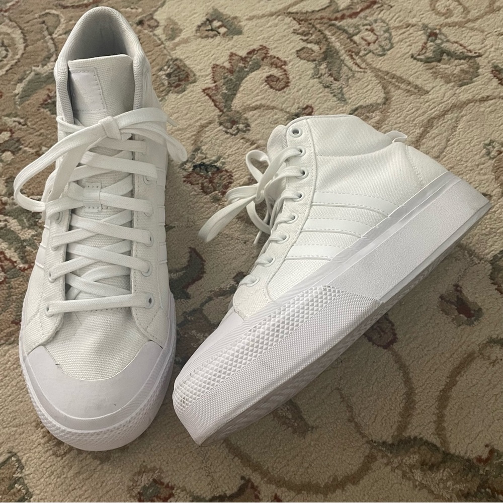 Platform Adidas White Blank Custom shoes Sneakers tennis men’s 9.5